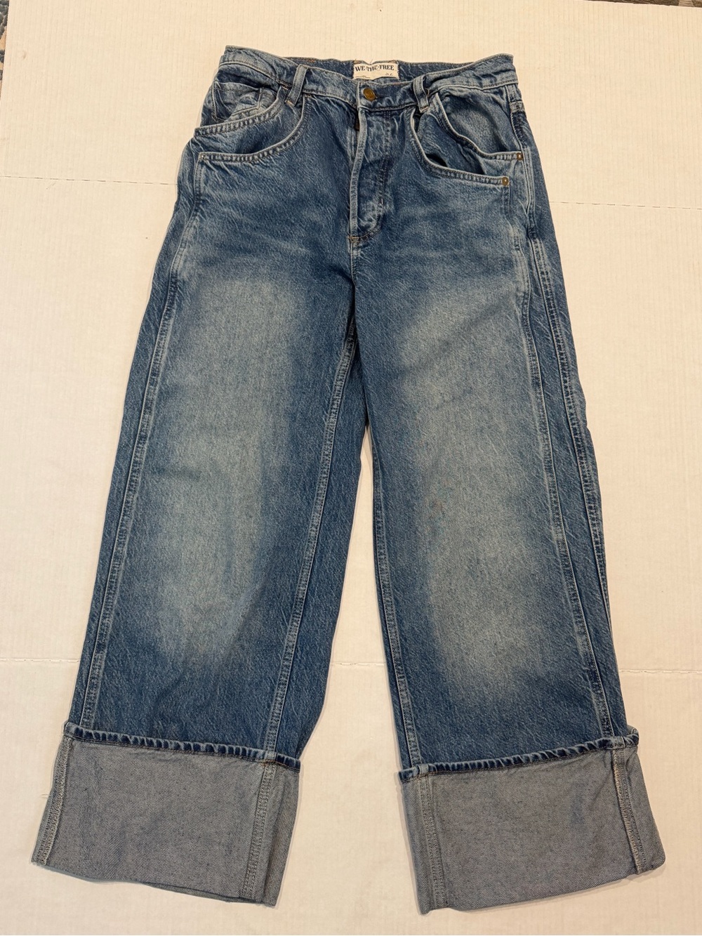 We The Free Free People “Final Countdown” Cuffed Low-Rise Jeans Women’s 26 NWOT